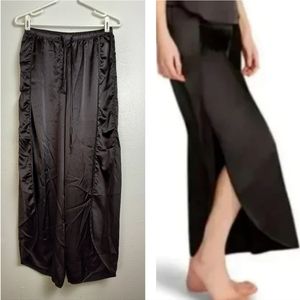 BB Dakota Black Satin Pajama Pants Size M